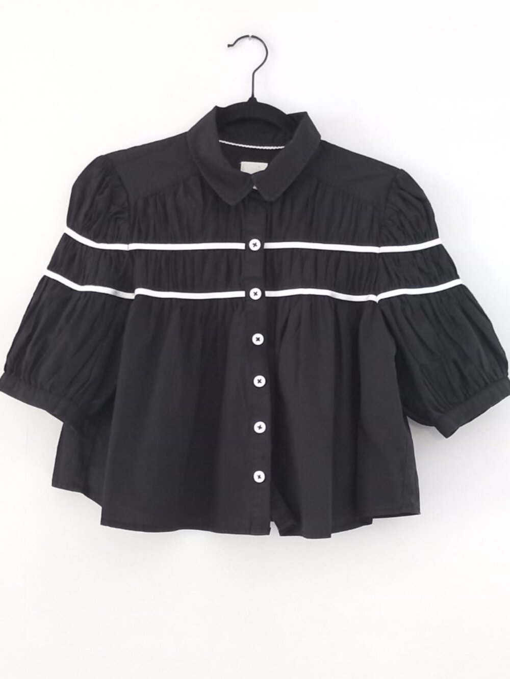 MAEVE ANTHROPOLOGIE black cotton blouse